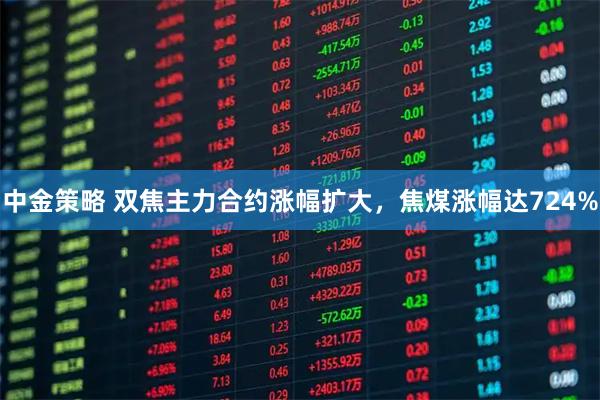 中金策略 双焦主力合约涨幅扩大，焦煤涨幅达724%